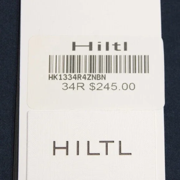 Hiltl NWT Chinos / Casual Pants Size 34 US Dayne In Solid Blue Cotton Blend